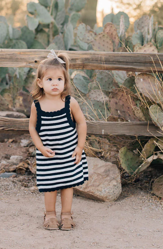 Navy Stripe Knit Tank Dress
