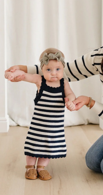 Navy Stripe Knit Tank Dress