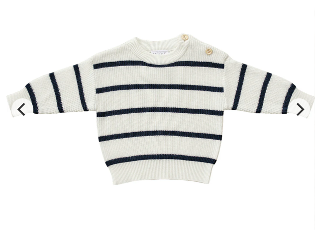 Navy Stripe Knit Sweater