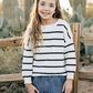 Navy Stripe Knit Sweater