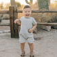 Heather Grey Pocket Knit Overalls