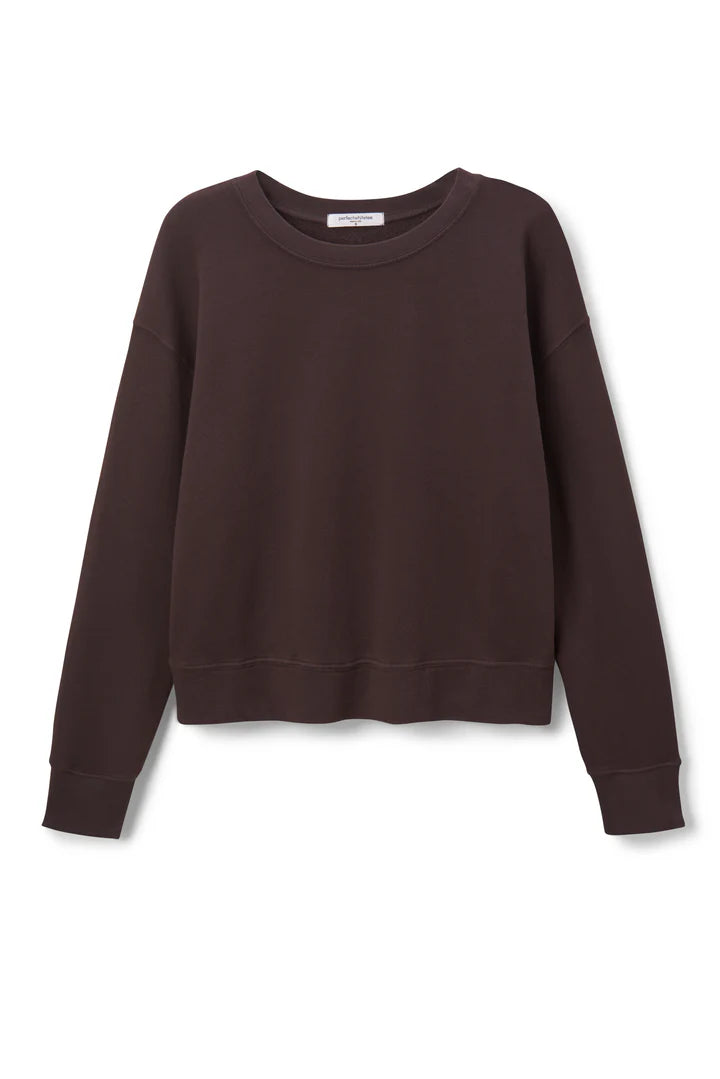 Tyler French Terry Pullover Sweatshirt- Cocoa