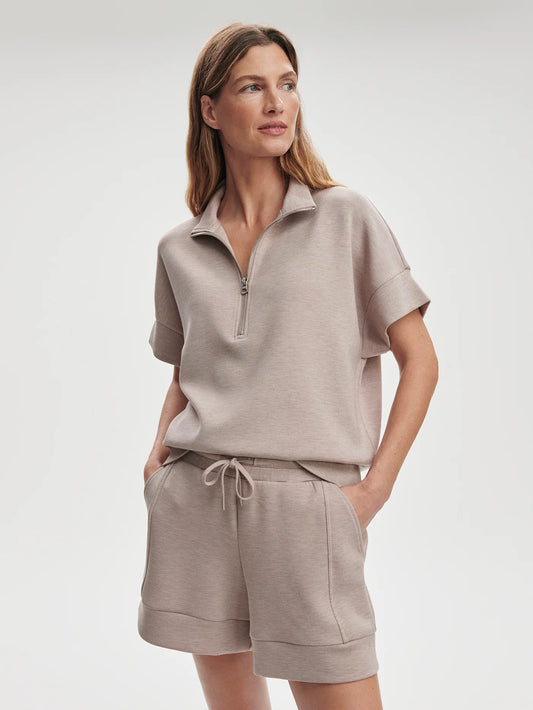 Ritchie Short Sleeve Sweat - Taupe Marl