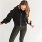 Varley Gibbs Zip Through Sweat- Black