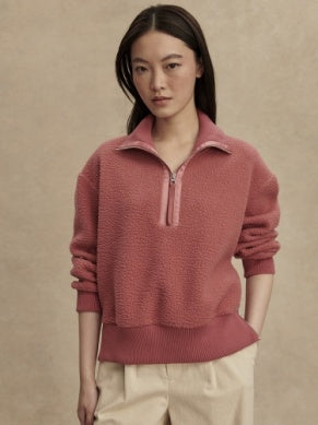 Varley Roselle Half Zip Fleece- Mauvewood