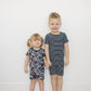 Americana Floral Ribbed Bamboo Cozy Short Set