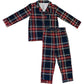 Christmas Plaid Collared Pajama Set
