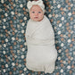 Taupe Stripe Muslin Swaddle Blanket