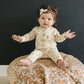 Vines Long Sleeve Button Romper