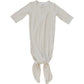 Taupe Stripe Ribbed Bamboo Knot Gown