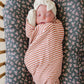 Pink Stripes Muslin Swaddle Blanket
