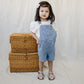 Blue Stripe Short Overalls