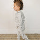 Grey Striped Hooded Set