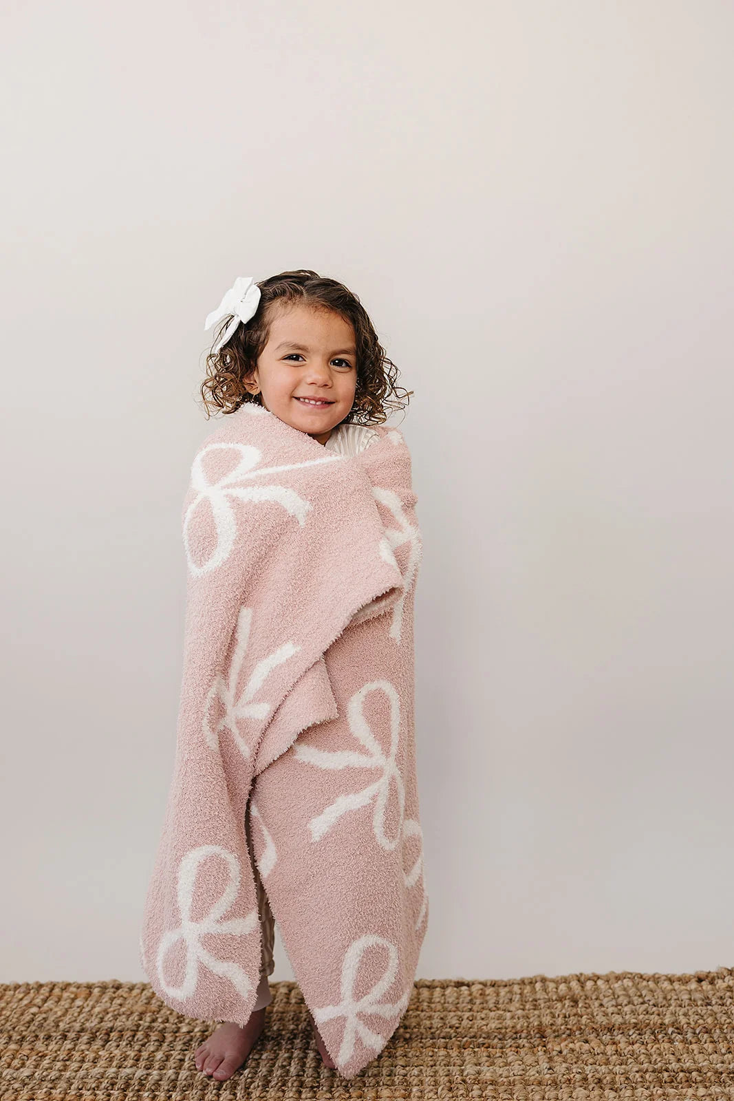 Pink Bow Plush Blanket