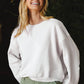 Cropped Sweatshirt- White Heather