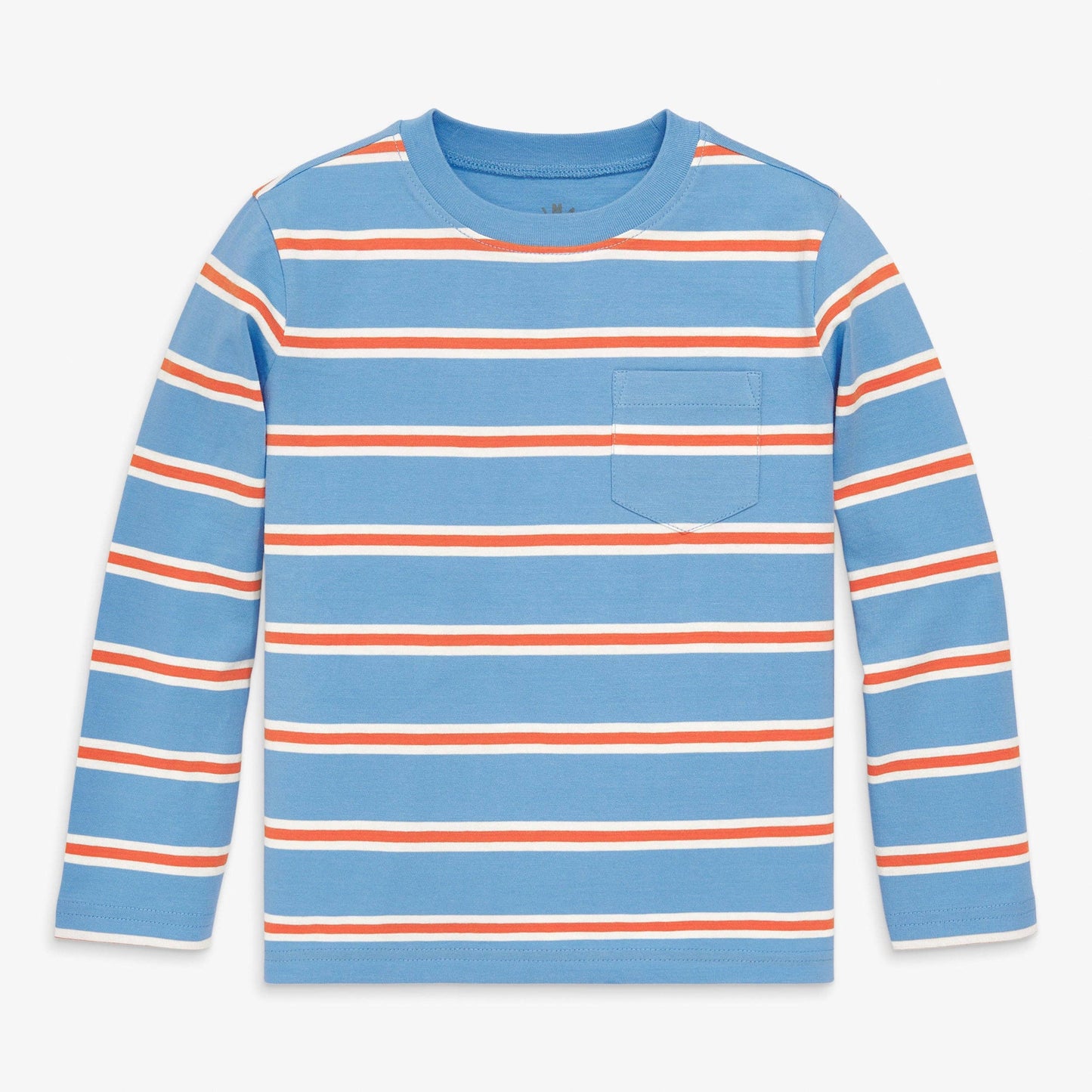 Long Sleeve Pocket Tee- Varsity Stripe