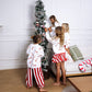 Candy Cane oversized kids drop shoulder