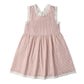 Organic Cross Back Dress - Coral Stripes