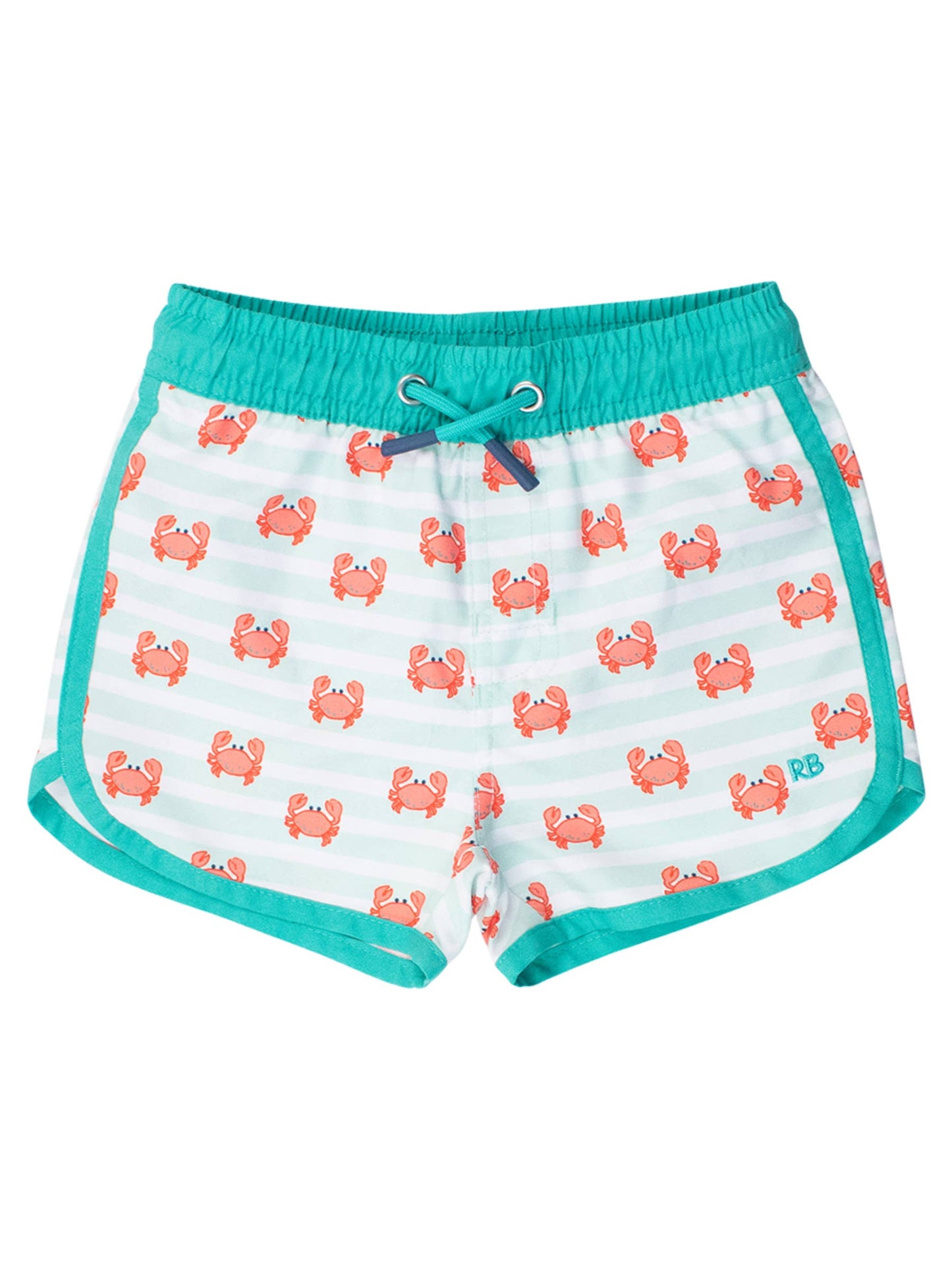 Boys Crabby Cove Dolphin Hem Swim Trunks