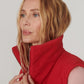 Lilah Cord Puffer Gilet- Pink Begonia