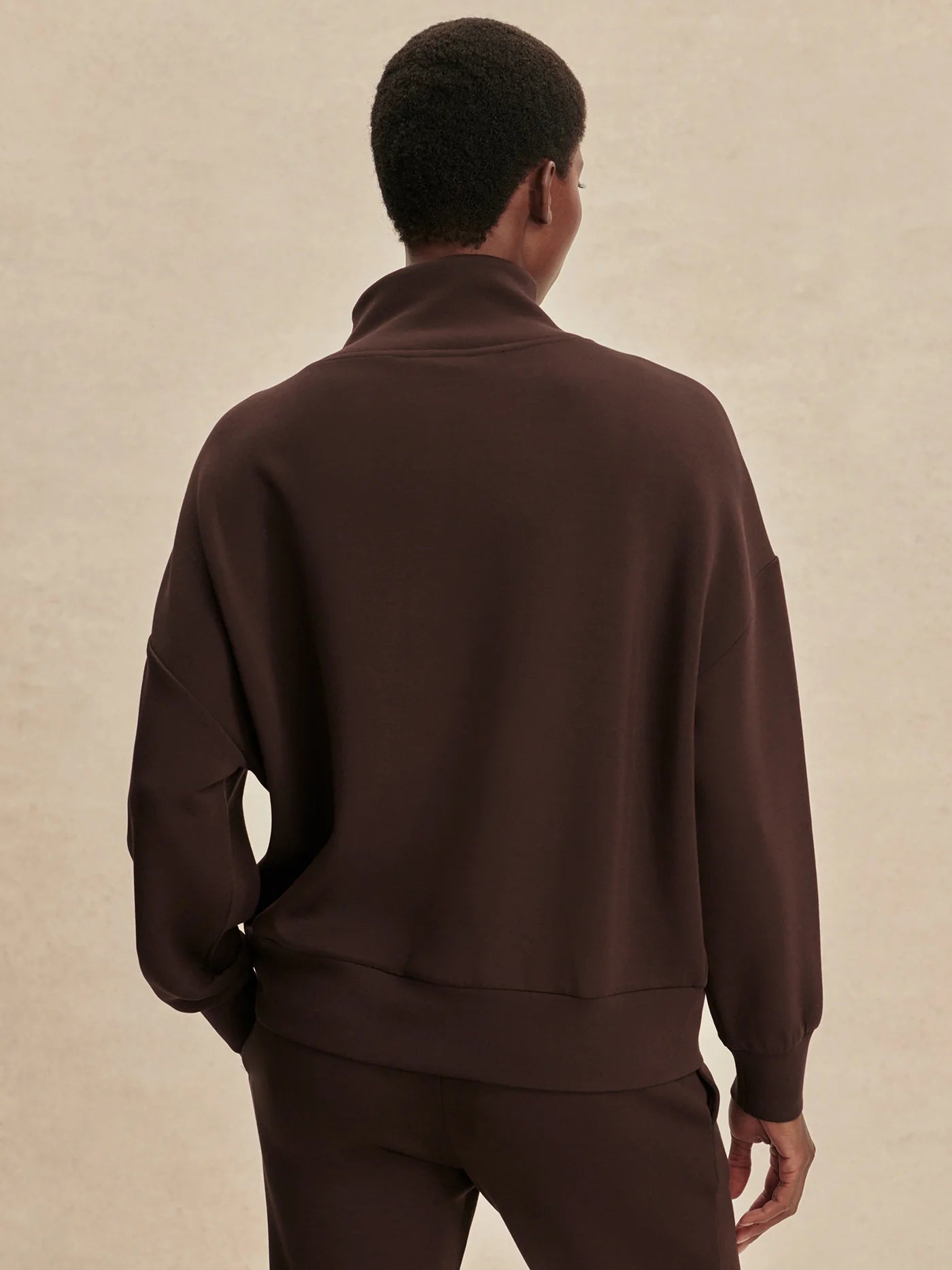 Hawley Half Zip Sweat- Coffee Bean