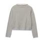 Arden French Terry Mock Neck- Heather Grey