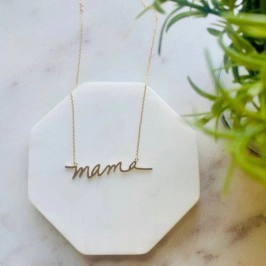 Mama Necklace- Gold