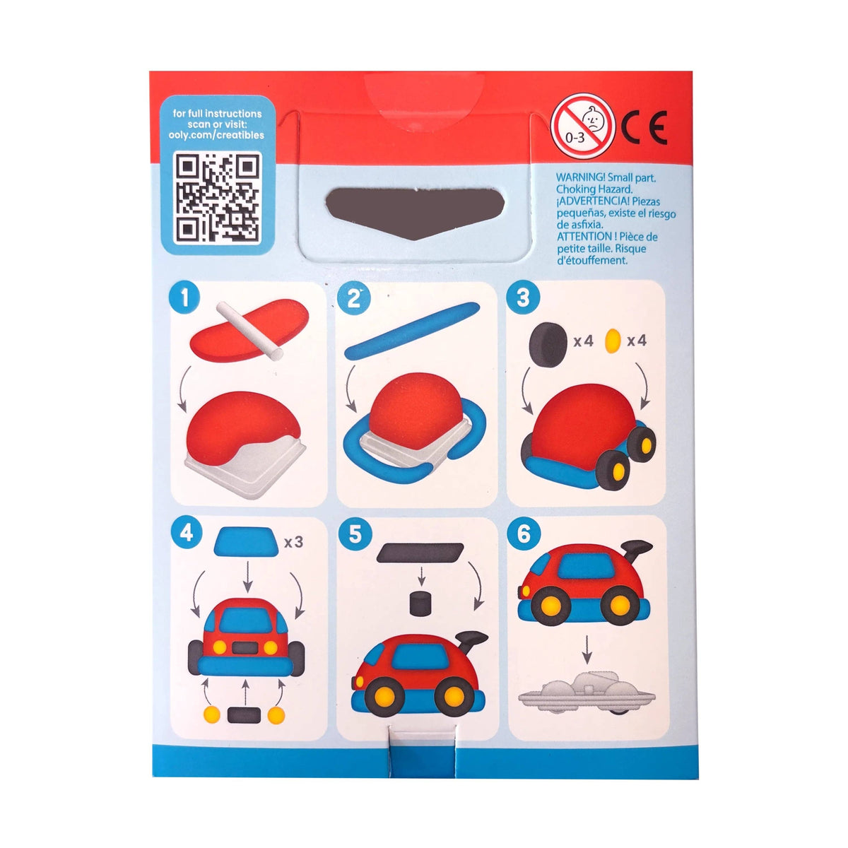 Creatibles Air Dry Clay Car Kit - Zoomie Racecar