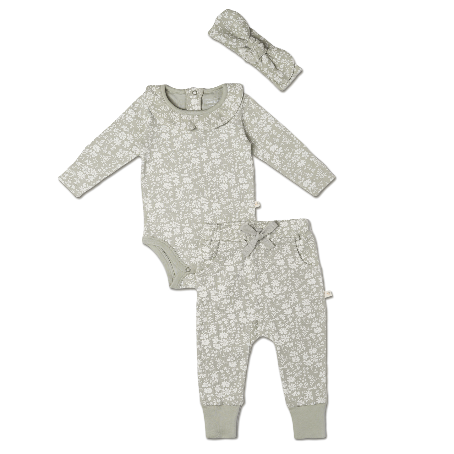 Organic Ruffle Onesie & Pants Set - Wildsage