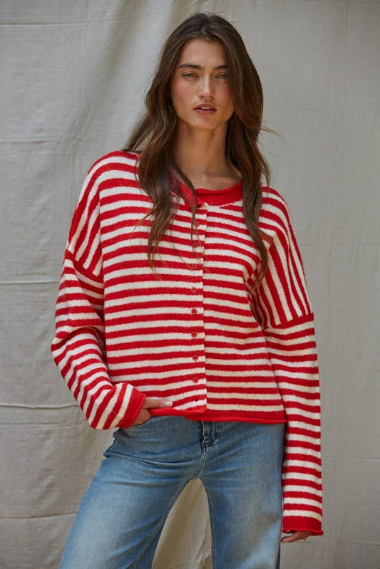 Knit Striped Cardigan