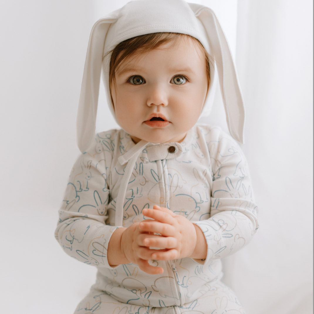 Baby Organic Footie-Bunnies