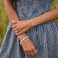 Gold Waterproof Sideways Cross Bracelet