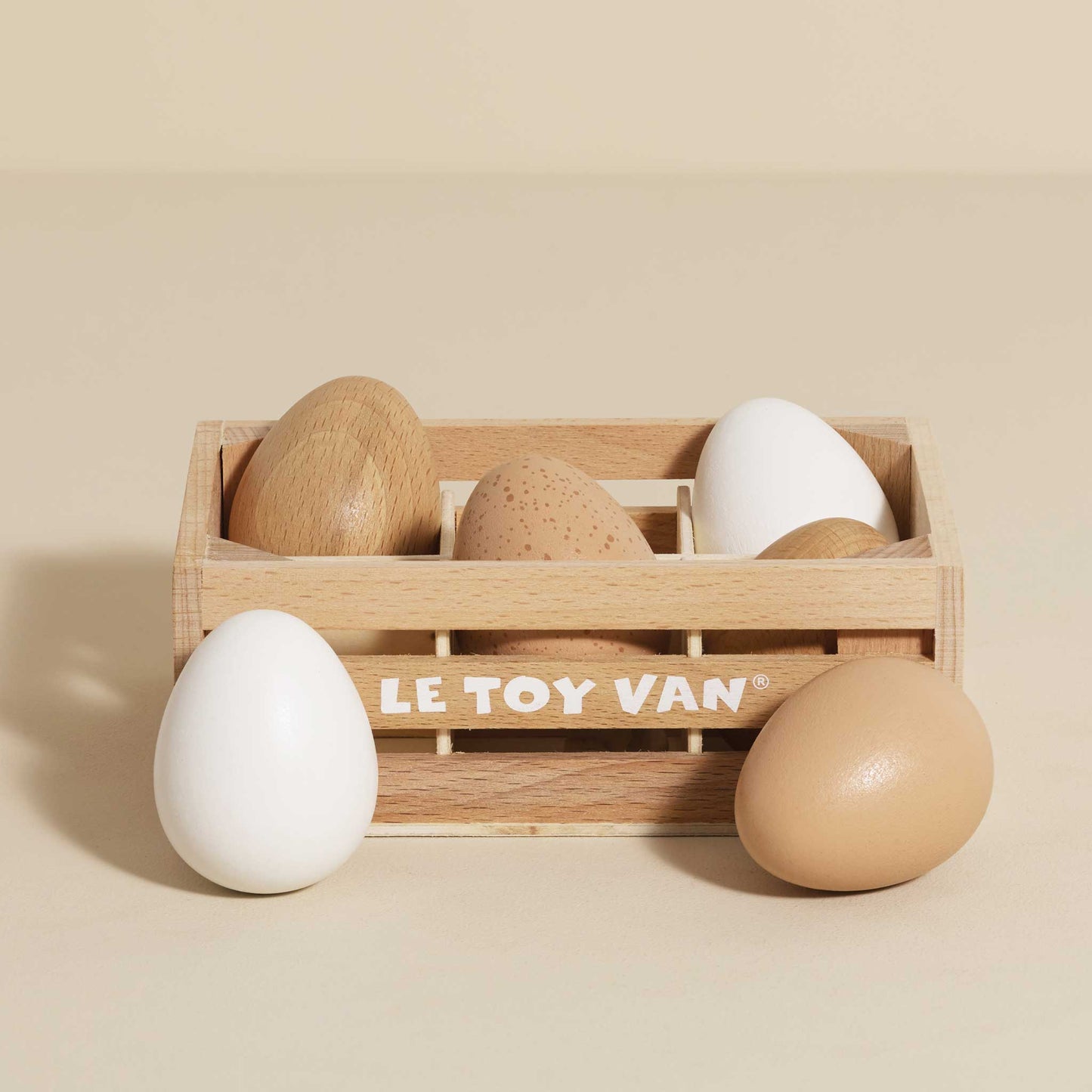 Farm Eggs Wooden Market Crate