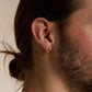 Gold Waterproof Square Huggie Earrings