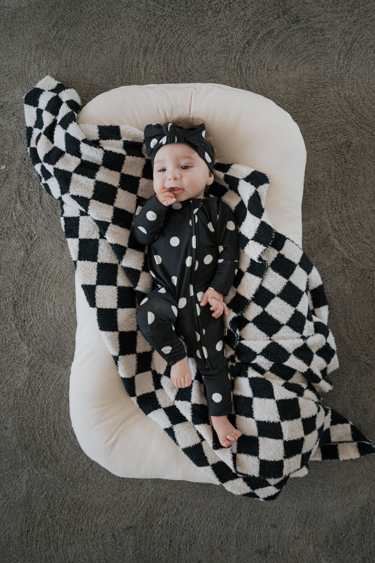 Bamboo Zip Pajamas- Polka Dot