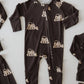Bamboo Zip Pajamas- Bulldozer