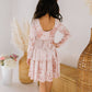 Gwendolyn Ruffle Dress in Crushed Blush