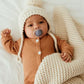 Natural Garter Stitch Knit Bonnet Baby & Kids
