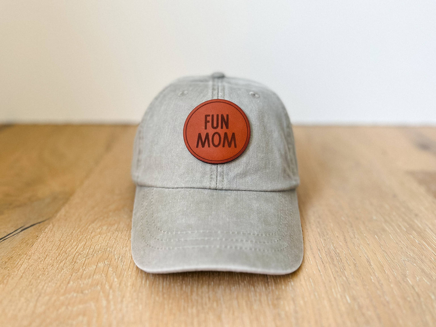 Fun Mom Leather Patch Hat