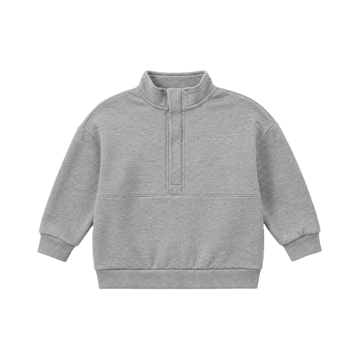 Jae Fleece Blocked Half Zip Pullover - Heather Grey