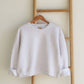 Cropped Sweatshirt- White Heather