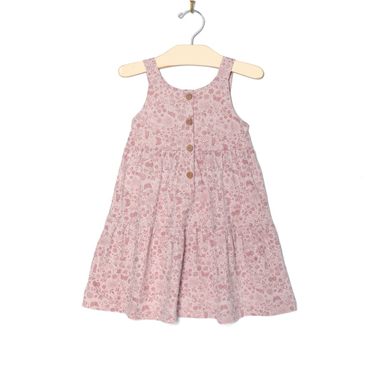 Tiered Tank Dress- Birds and Butterflies
