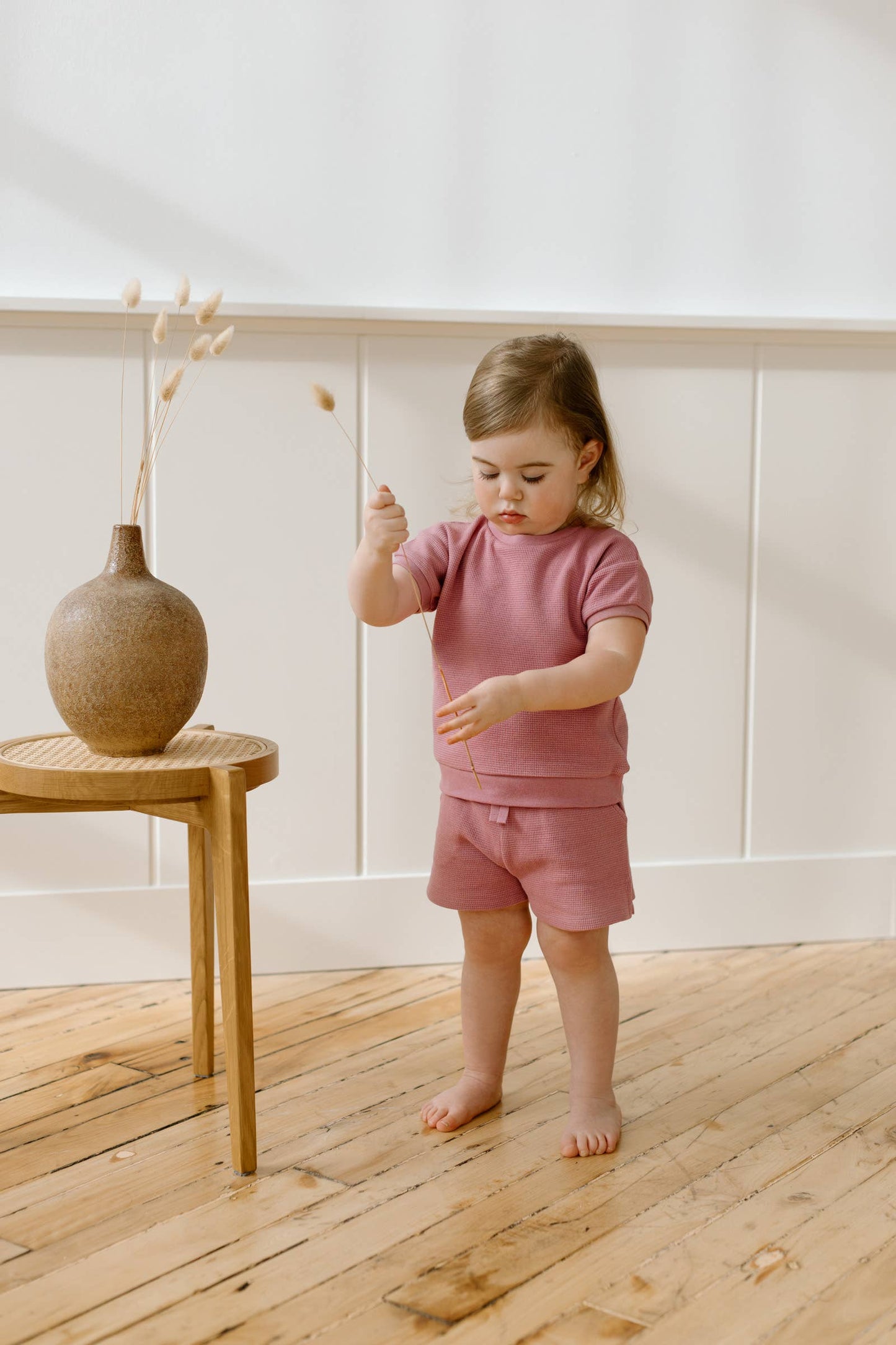 Organic Baby & Kids Ali Waffle Tee - Punch
