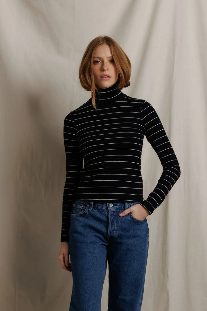 Cindy Stripe Turtleneck