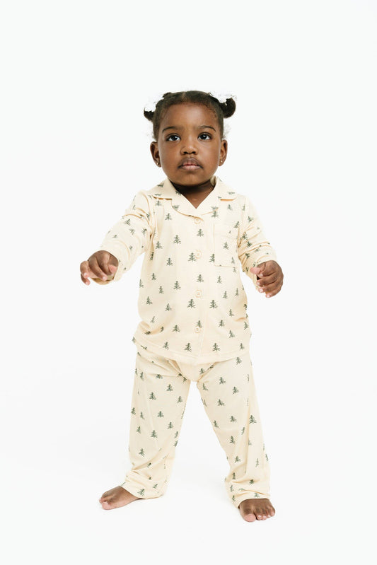 Pine Forest Bamboo Button Up Set