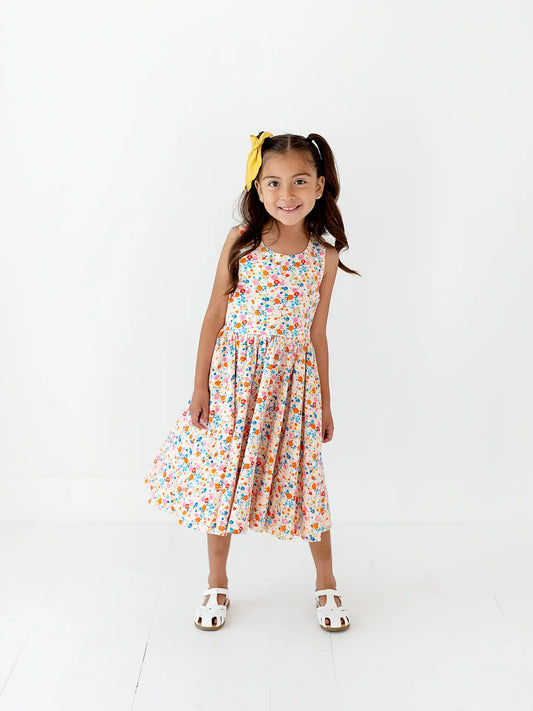 Charlotte Dress in Summer Blooms  | Pocket Twirl Dress - Lulie