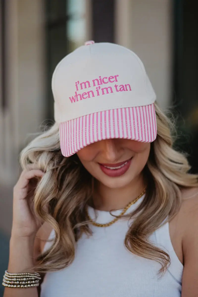 I'm Nicer When I'm Tan Vintage Hat