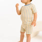 Vintage Stripe Bamboo Shorts Set