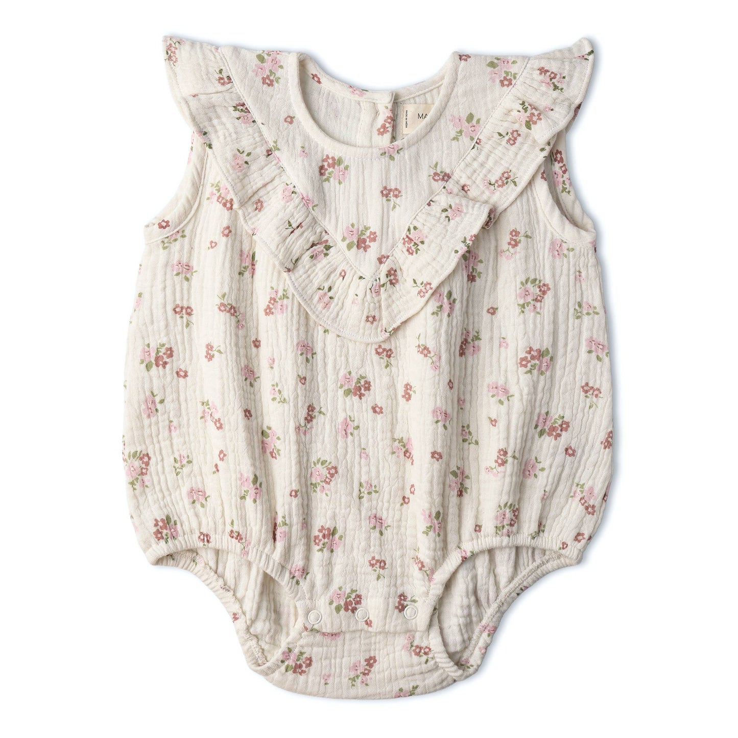 Ruffle Bubble Romper - Blush Floral