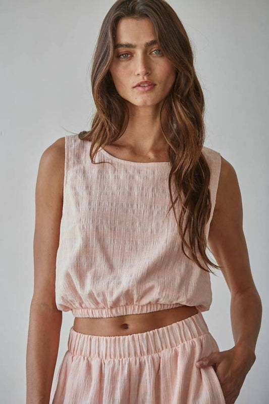 Round Neck Sleeveless Top